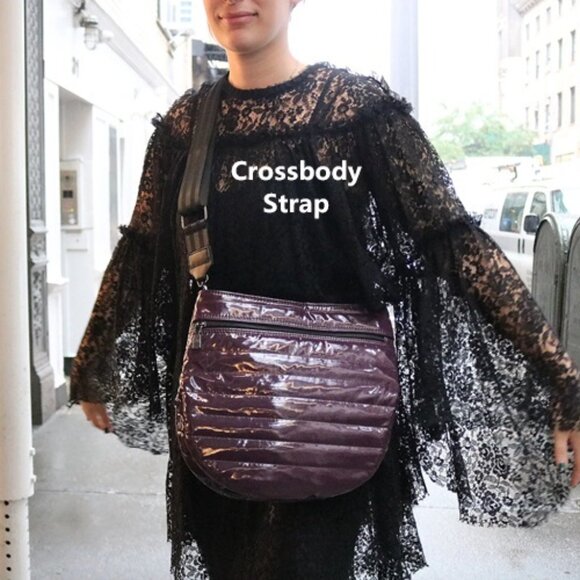 NEW Black Patent Leather the Monterey 'Think Roylen' Shoulder/Crossbody Bag - Picture 7 of 10